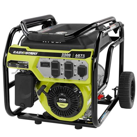 RYOBI 5,500 Running Watt Gasoline Powered Portable Generator-RY905500 - The Home Depot