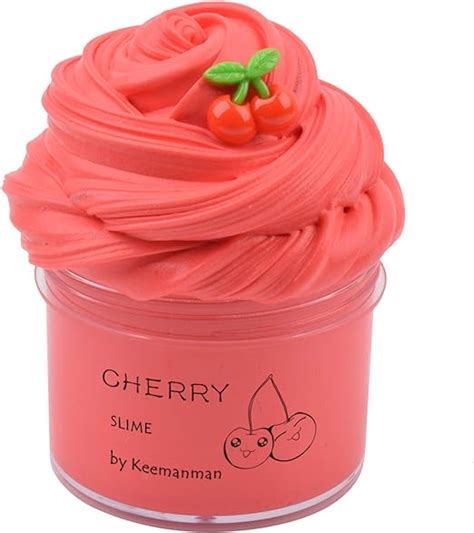 Amazon.com: Keemanman Red Cherry Butter Slime, DIY Slime Supplies Kit ...