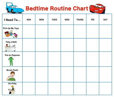 Bedtime Chart Printable