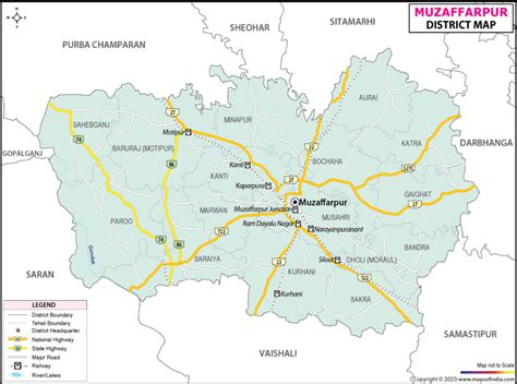 Muzaffarpur District Map