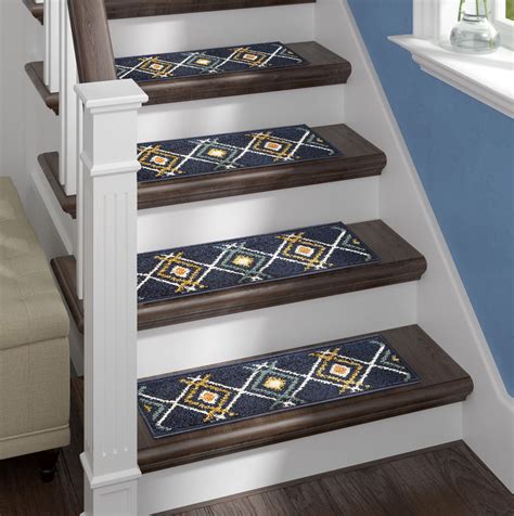 Sofia Rugs Indoor Anti Slip Carpet Stair Treads w/ Double Sided Tape 9 ...