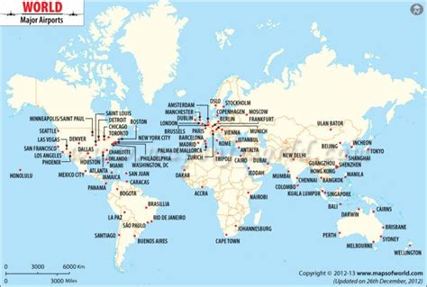 World Map With Major Cities Names Maps Of Usa X | World, Airport map ...