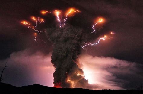 Volcanic eruption with lightning | Nature | Pinterest