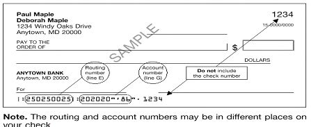 Electronic Funds Withdrawal payment record instructions | Internal ...