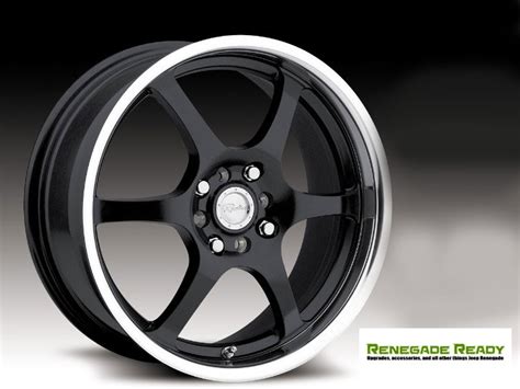 Jeep Renegade Custom Wheels by Raceline - 126 - 17"x7.5" - Black w ...