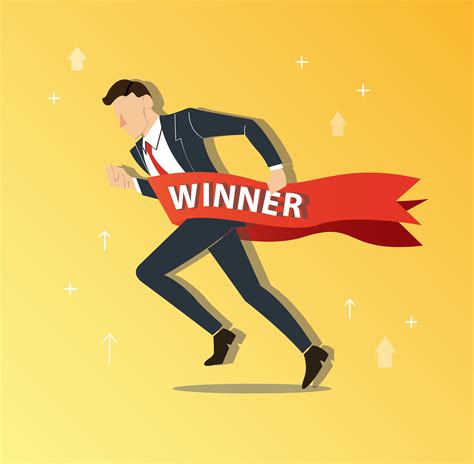 businessman running to success with a winner banner, business concept vector illustration 538147 ...