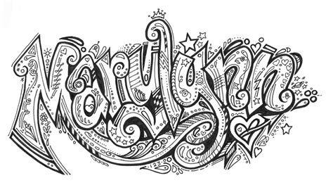 Organized Doodles: Doodling My Love's Name