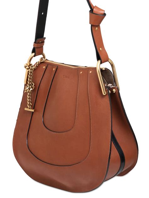 Chloé Small Hayley Smooth Leather Hobo Bag in Tan (Brown) - Lyst