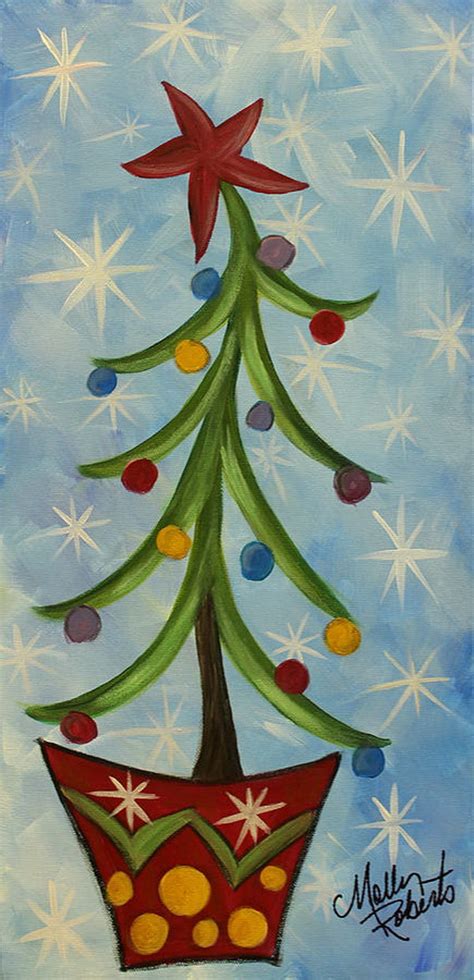 15+ Easy Canvas Painting Ideas for Christmas - Noted List