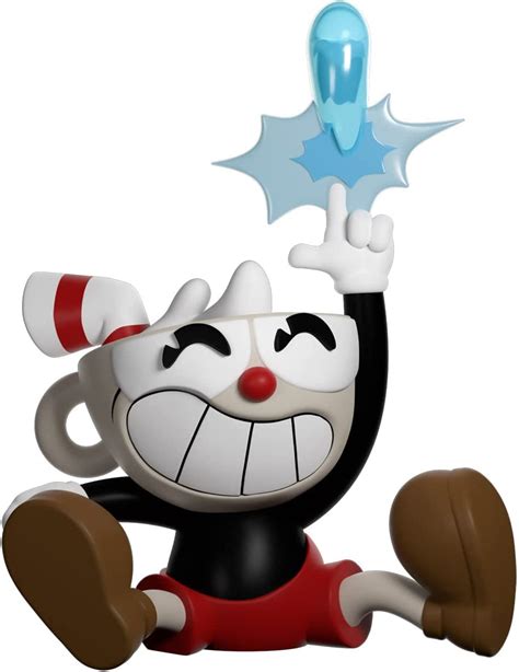 Amazon.com: Cuphead Vinyl Figure, 4.5" Cuphead Action Figure and Mugman ...