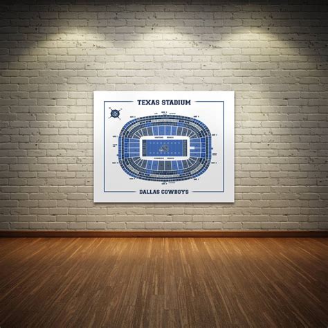 Print Of Vintage Old Texas Stadium Seating Chart Seating Chart – Poster ...