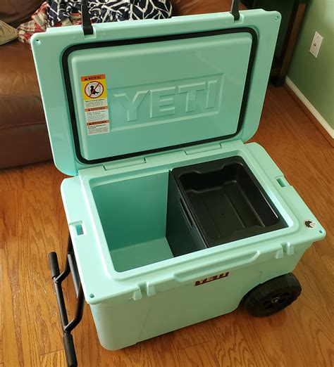 Just got my first Yeti cooler. Tundra Haul in seafoam ($399 USD from Dicks sporting goods) with ...