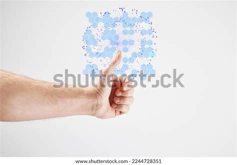 Male Hand Illustrating Artificial Intelligence Stock Photo 2244728351 ...