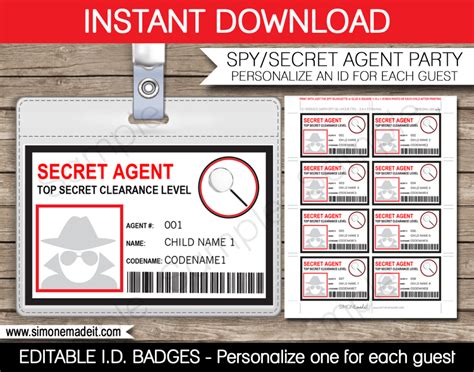 Spy Id Card Template – Atlantaauctionco.com