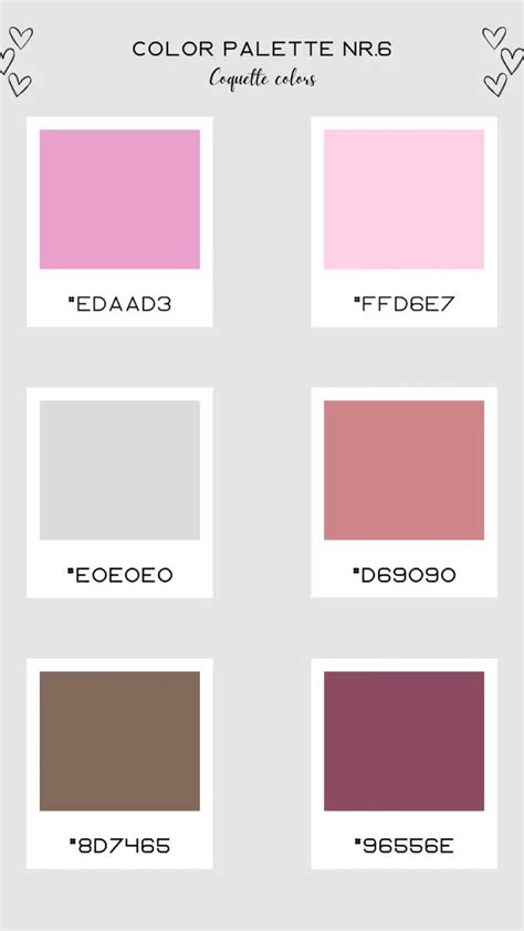 Coquette, pink, color palette, coquette aesthetic, coquette notebooks, pastell pink palette