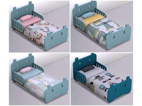 The New Posh Kiddos Bedroom by mavericksims | Toddler bed frame, Toddler canopy bed, Sims 4 crib