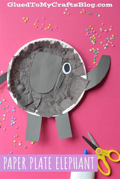 Paper Plate Elephant Craft Idea For Kids