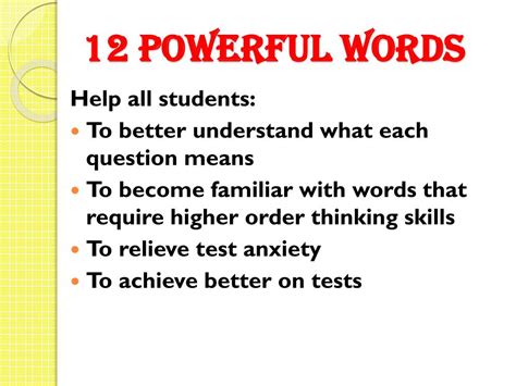 PPT - 12 Powerful Words PowerPoint Presentation, free download - ID:2069393