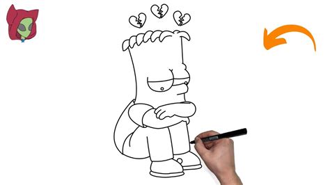 HOW TO DRAW BART SIMPSON SAD - YouTube