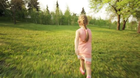 Sweet Girl Running Away In Garden Stock Footage SBV-303502264 - Storyblocks