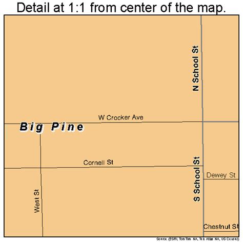 Big Pine California Street Map 0606616