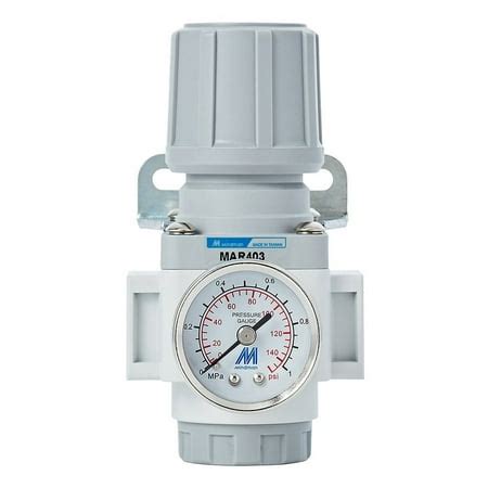 Compressed Air Regulator, 1/2" NPT, 140 CFM Max Flow, Bracket, Gauge - Walmart.com