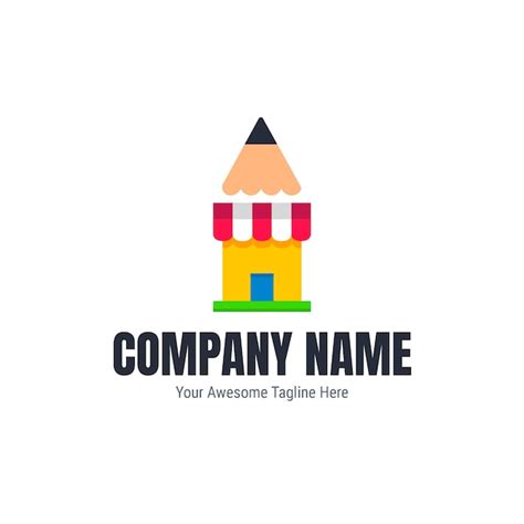 Free Vector | Flat design stationery store logo template