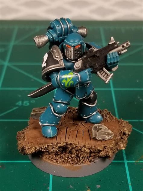 Testing out an Alpha Legion paint scheme for my CSMs, but works well in 30k as well! : Warhammer40k