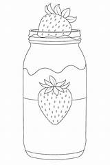 Premium Vector  Handdrawn Illustration Of Strawberry syrup Coloring sketch template
