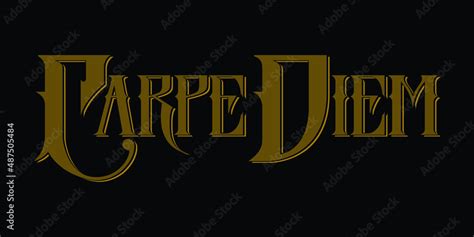 Carpe Diem. Typography logo design emblem. Digital hand lettering logo illustration. Stock ...