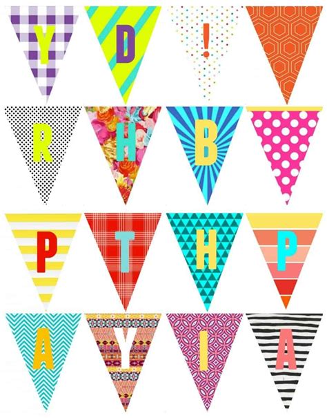 birthday banner printables - A girl and a glue gun