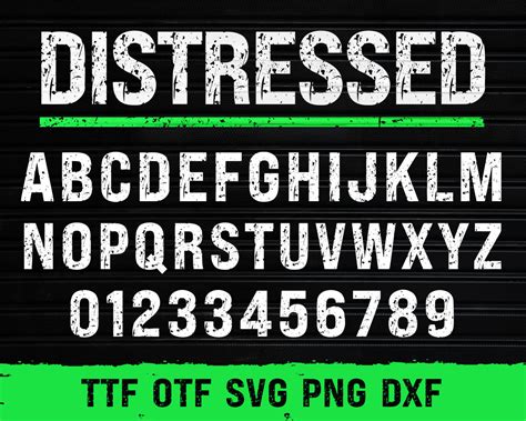 Distressed Font ttf cricut Grunge font svg Distressed digital | Etsy