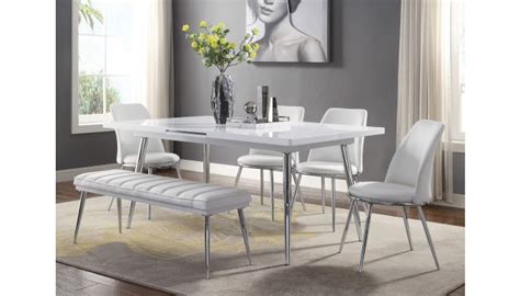 Larson Extendable Dining Table White Lacquer