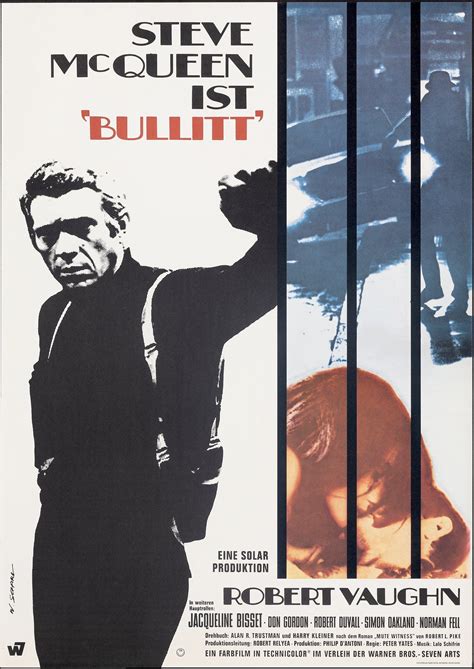 Bullitt Vintage Steve McQueen Movie Poster