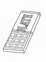 Chocolate Bar Coloring Pages sketch template