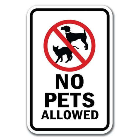 No Pets Allowed 1 Sign 12" x 18" Heavy Gauge Aluminum Signs - Walmart ...