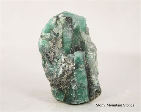 Raw Emerald Crystal in Matrix, Natural Rough Emerald, Collector Rock Specimen, UNPOLISHED Green ...