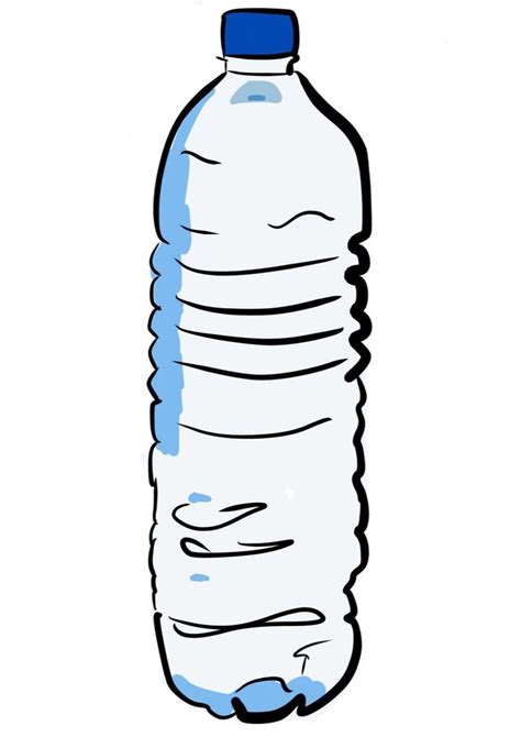 Water Bottle Cartoon Black And White