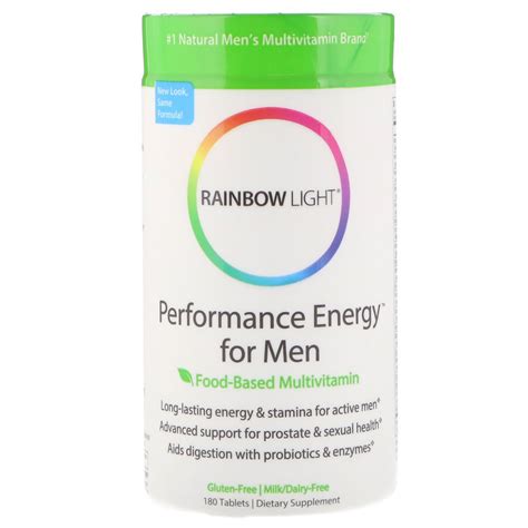 Rainbow Light, Performance Energy for Men, Food-Based Multivitamin, 180 Tablets | By iHerb