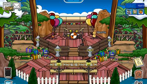 Club Penguin Igloo Ideas: Birthday Party igloo | Harry Cp