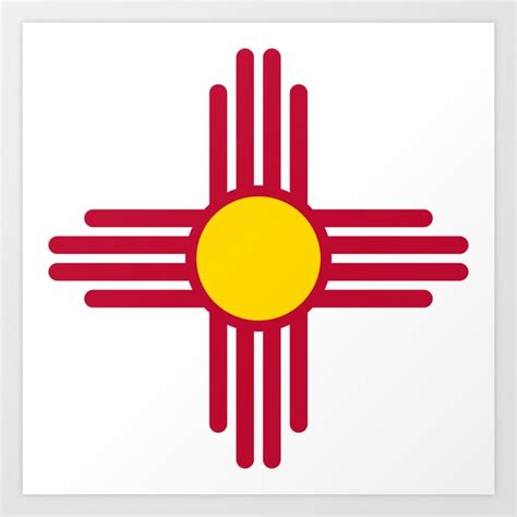 New Mexico Flag Symbol Patriotic Red Sun Art Print by Flags of the World | Society6