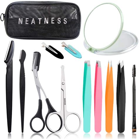 Tweezers Set, 12 in 1 Eyebrow Tweezers Set, Professional Eyebrow Kit ...