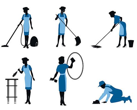 Cleaning Person Silhouette Illustrations, Royalty-Free Vector Graphics & Clip Art - iStock