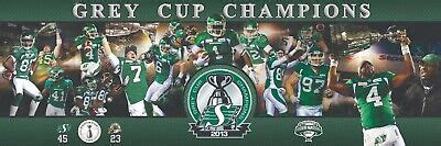 Saskatchewan Roughriders 2013 Grey Cup Champions Panoramic Poster 10x30 ...