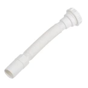 FloPlast FT40 Flexible Waste Pipe White 40 x 320mm | Compression Waste ...