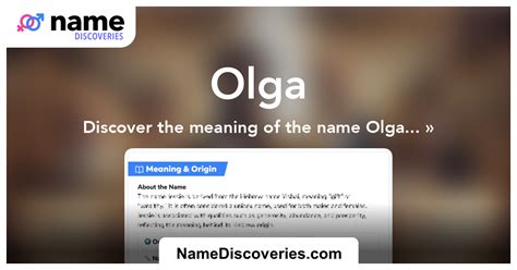 Olga - Name Meaning and Origin