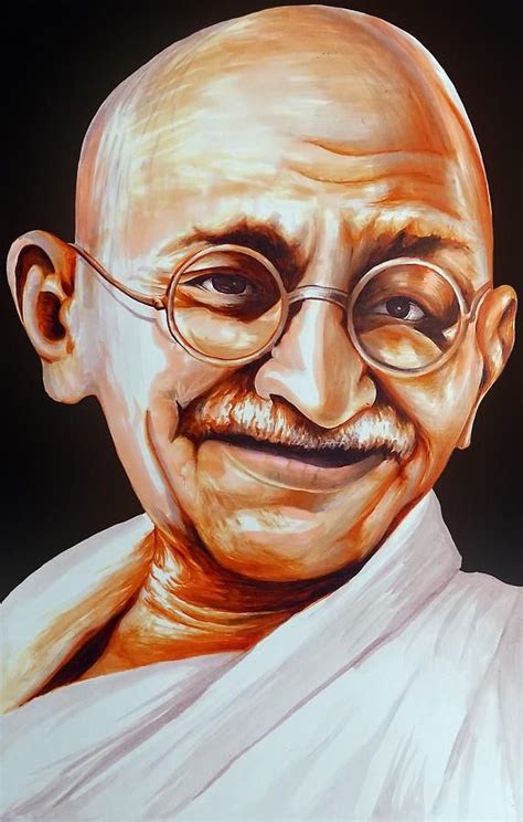 Mahatma Gandhi Painting by Arun Sivaprasad Portrait Sketches, Art ...