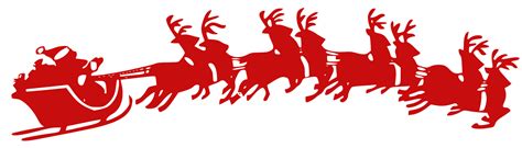 Santa's Sleigh Silhouette Clip Art Image - ClipSafari