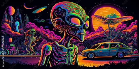 Trippy Alien Background