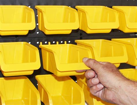 WallPeg Tool Board Accessories Plastic Pegboard Bins – Yellow Pegboard ...